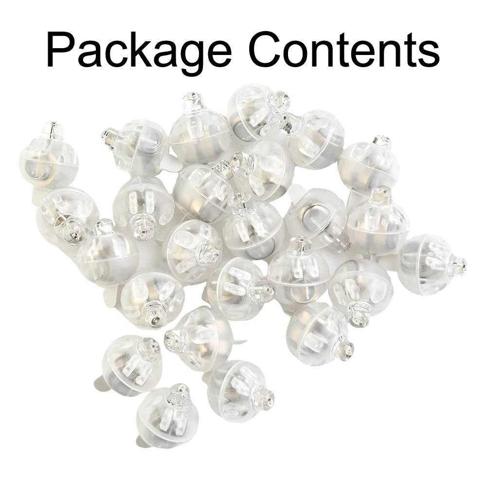 25Pcs Mini Round Led Ball Lamp Individual LED Balloon Lights Tiny Wireless Battery Craft Glow Party Birthday Wedding DIY Decor