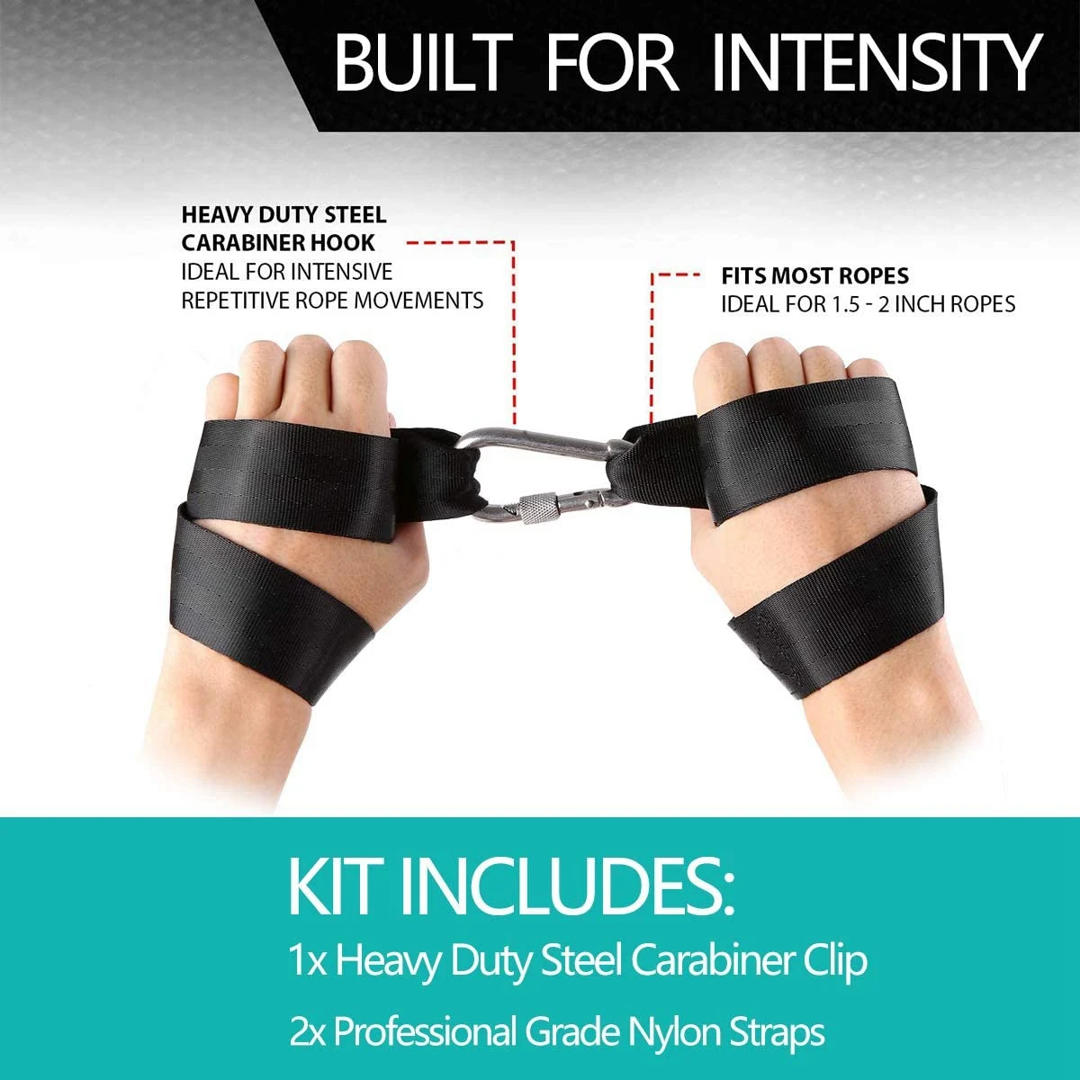 

B11A-Fitness Battle Rope Anchor Strap Kit,Heavy Duty Reinforced Straps,For Gym Fitness Workout Exercise