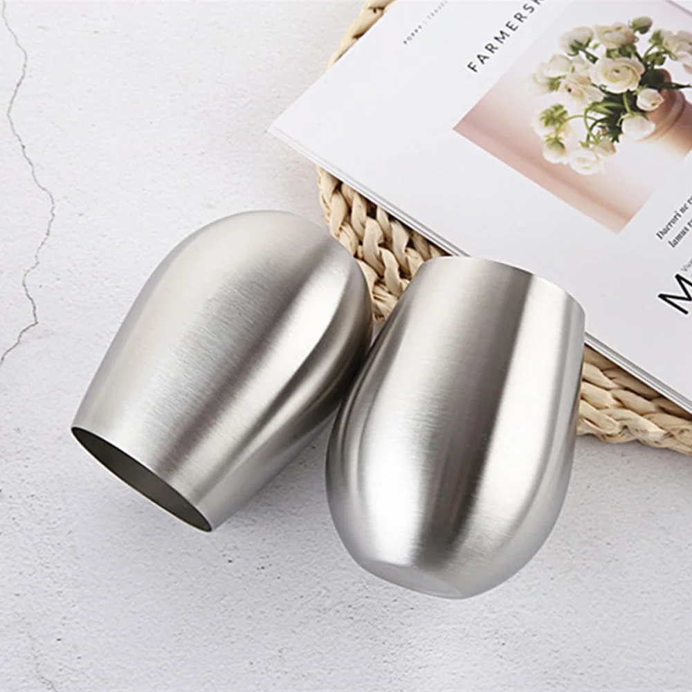 530ML Stainless Steel Wine Glasses Thermal Beer Mug Whiskey Coffee Cups Metal Drinking Tumbler Champagne Party Gift