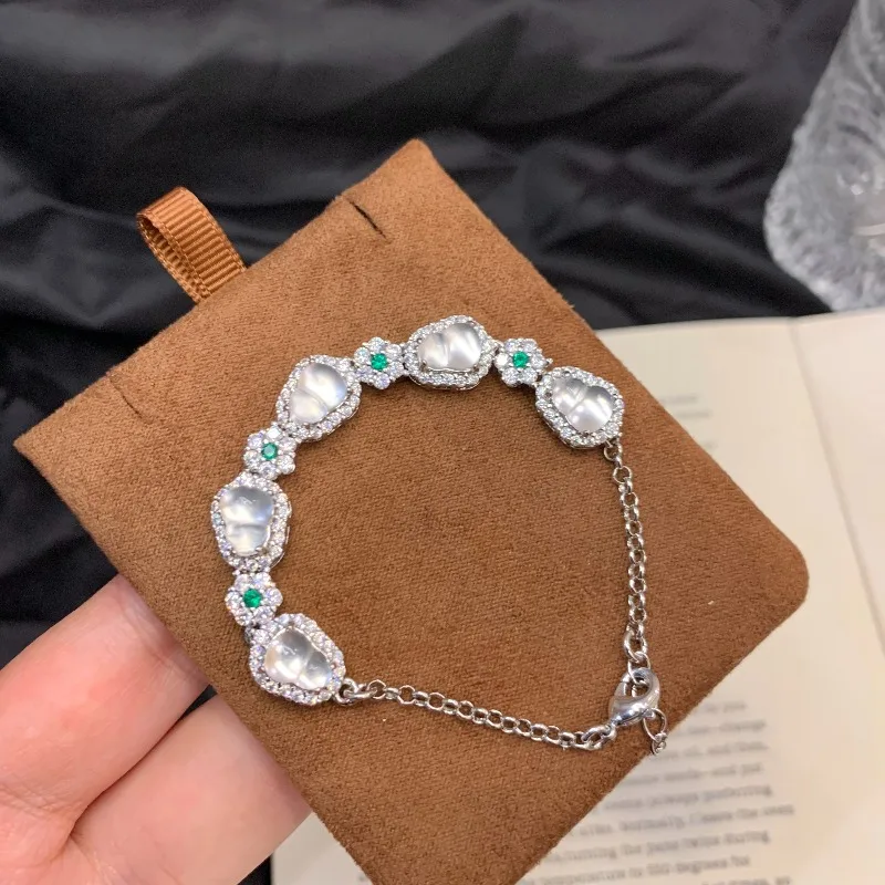 

2026 Lucky Gourd Bracelet, Icy Transparent Water Foam Jade Design, Fortune Blessing Elegant Skin-friendly Jewelry for Women