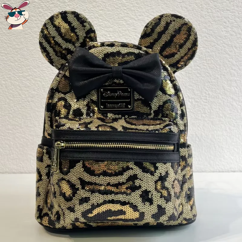 

Loungefly Disney Anime Cartoon Mini Backpack Sequin Mickey Mouse Double Shoulder Bags Cute Backpack Bag Outdoor Leisure Bag Girl
