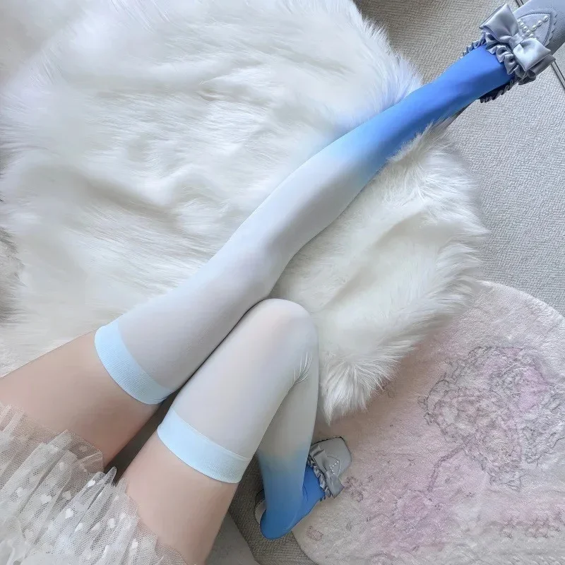 2025 الملونة النساء جوارب طويلة الفتيات فوق الركبة طويلة الفخذ العليا الحياكة الجوارب فوق جوارب طويلة الحياكة تخزين دافئ