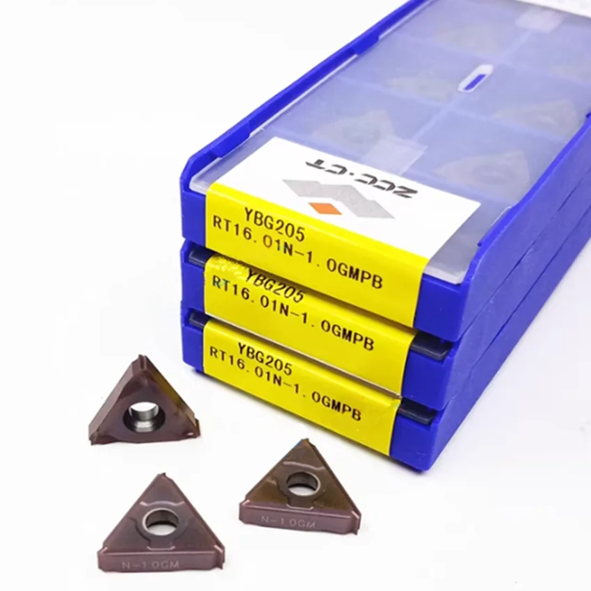 

RT16.01N-1.0GMPB YBG205/RT16.01N-2.0GMPB YBG205/RT16.01N-3.0GMPB YBG205 ZCC.CT CNC carbide inserts Metric ISO thread 10pcs/box