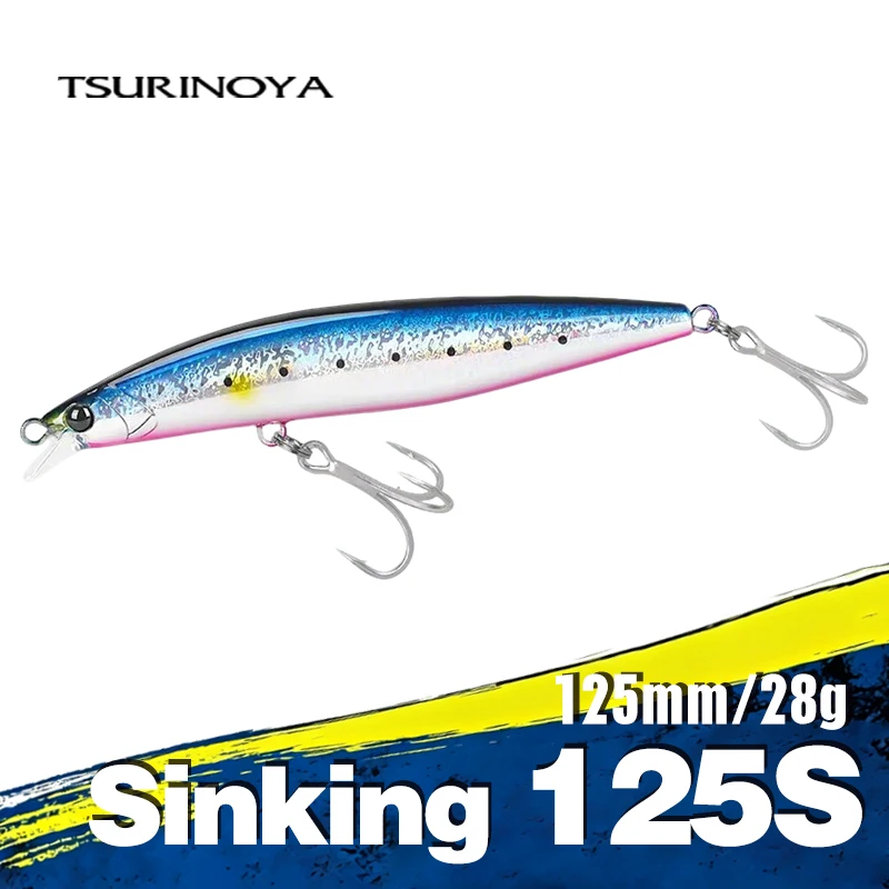 Tsurinoya Stinger 125S Power Saltwater Fishing Lure 125Mm 28G SW Game Sinking Minnow Bluefish Seabass Flounder SW Game Baits-image