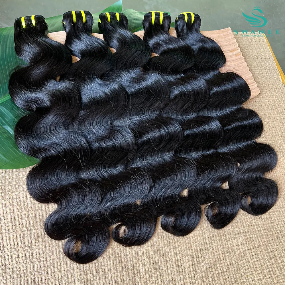 

SWANEE28 30 Inch Body Wave Raw 1 3 4 Bundles 100% Unprocessed Human Hair Wavys Double Weft Virgin Bundles Weave Extensions