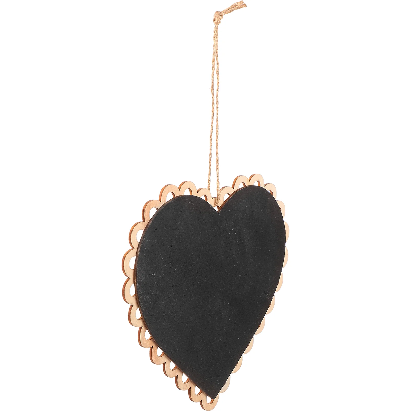 Heart Shaped Hanging Wooden Blackboard Chalkboard Wordpad Message Board Hanging blackboard Hanging chalkboard