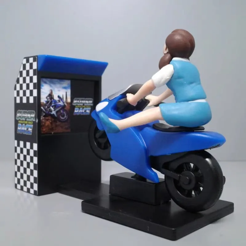 Original J.DREAM Anime Gashapon Cute Simulation Bike Game Machine Motorbike Miniature Doll Decor Figure Kawaii Capsule Toys Gift