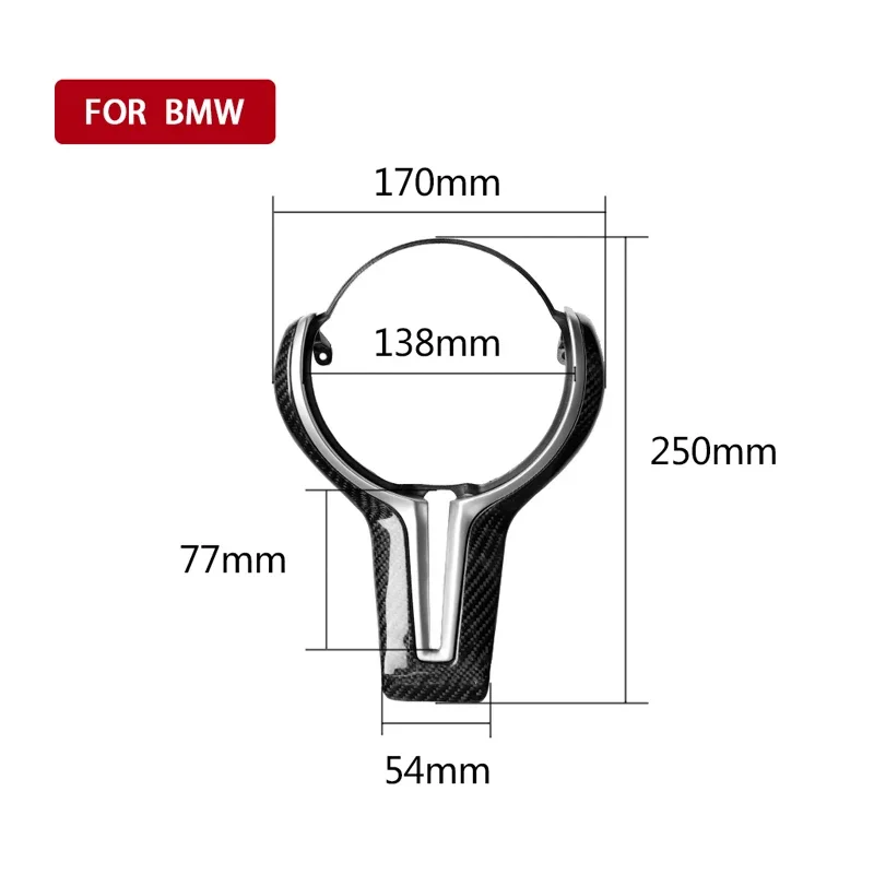 Silberner Carbonfaser-T-Rücken-Stil, austauschbare Lenkendeckel, Rad-Tanga, Autoteile-Zubehör für BMW M2 M3 M4 M5 M6 X5M X6M