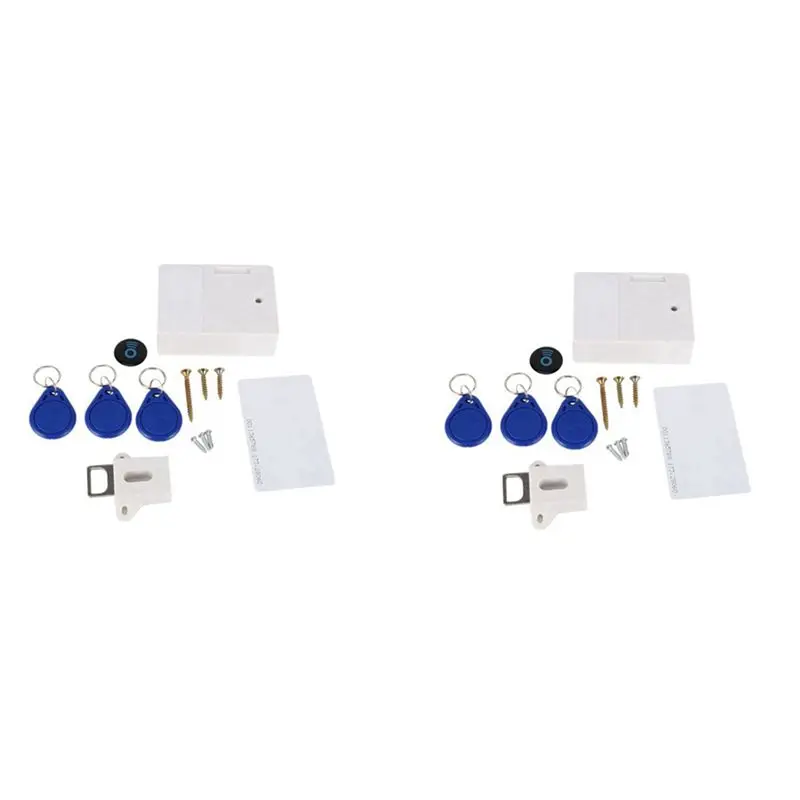 2X Digital Cabinet Intelligent Electronic Locks Invisible Sensor Lock EMID IC Card Drawer For Wardrobe Hardware B-Y41A