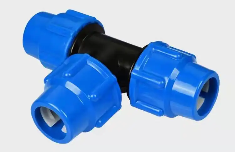 

pe pipe fittings water pipe three-way quick-connect live joint tap water pipe three-way fitting plastic 3/4 1 inch inner w