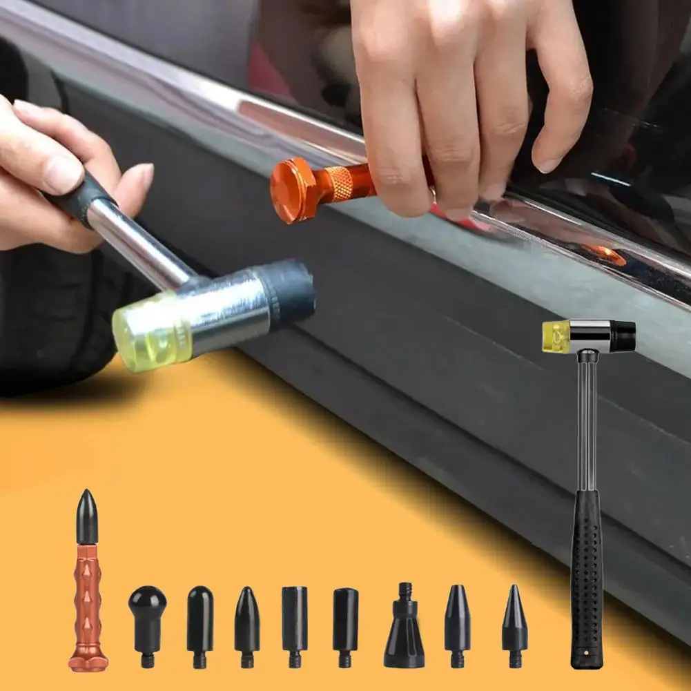 Auto-Dellenhammer-Set zur lackschadenfreien Dellenreparatur, Ausbeulstift für Karosserie, Hagelschaden-Entferner, Ausbeulwerkzeug für Fahrzeuge – Detail 4