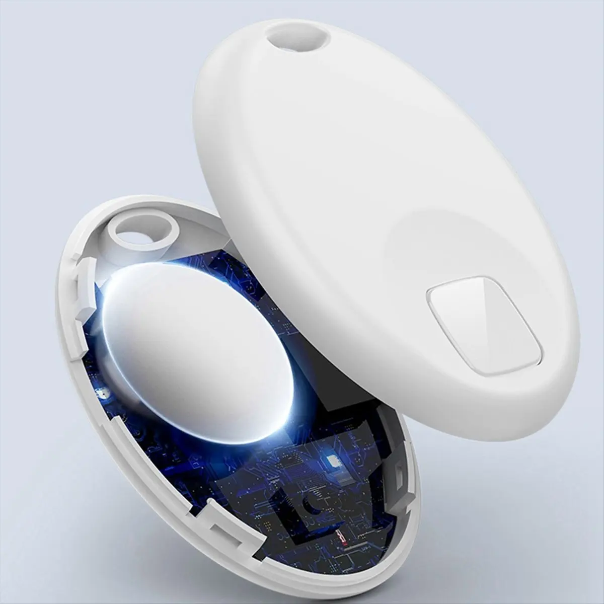 【HOT B48A】 Bluetooth Pet Tracking Locator Smart Anti Loss Prevention Finder for Find My Airtag Apple Anti-Lost Device White