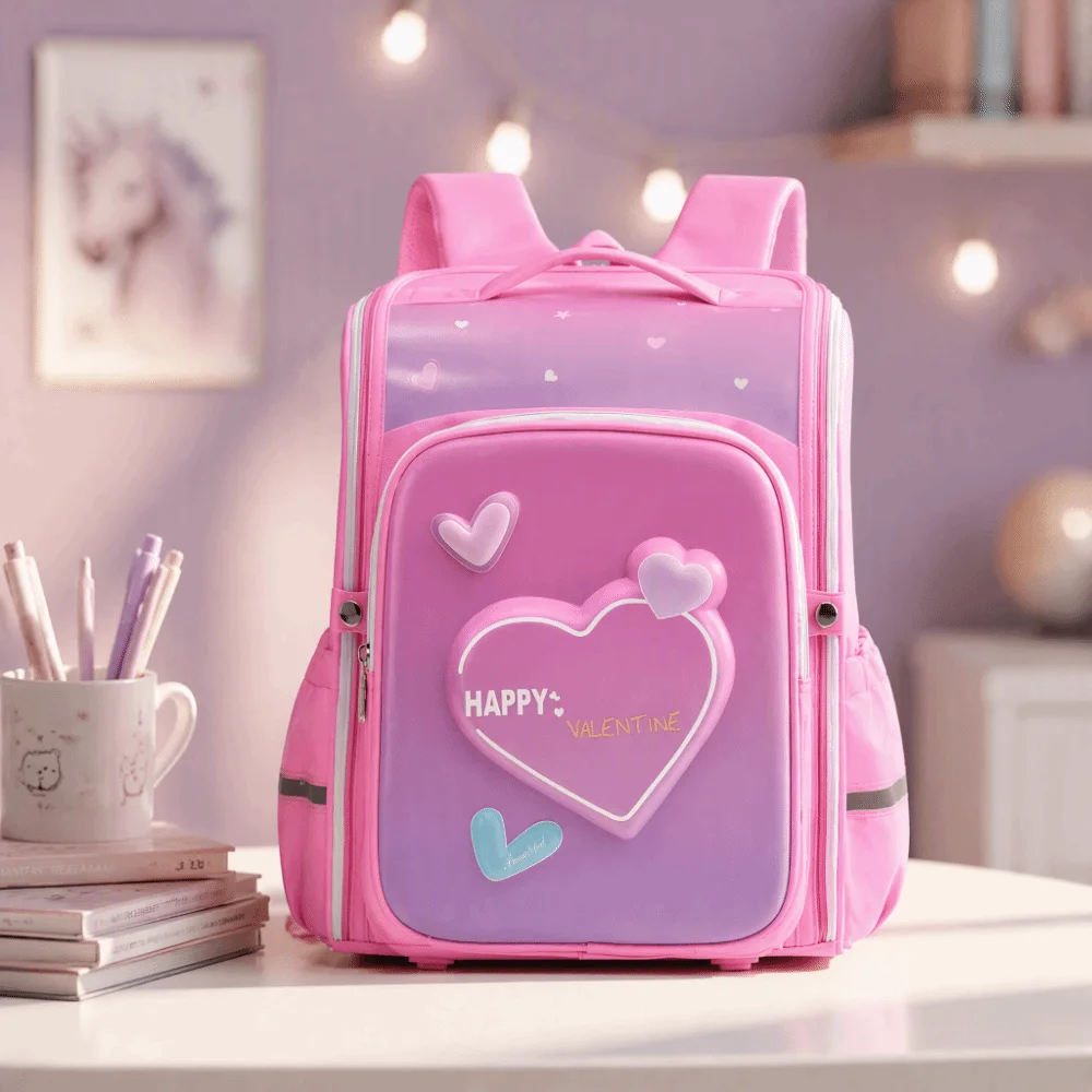 3D Design School Backpack Cartoon Design Cute Animal Design Kids Backpack Waterproof Adjustable Straps Book Bag Boys And Girls