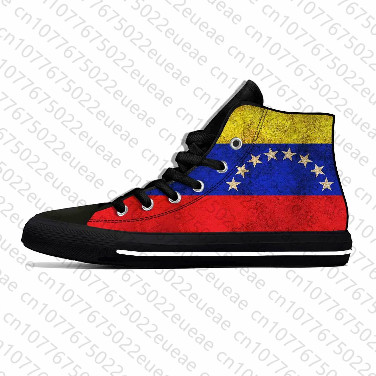 Venezuela รองเท้าผ้าใบแฟชั่นลายธงชาติ Venezuelan, รองเท้าผ้าลำลองระบายอากาศได้ดีใส่สบายพิมพ์ลาย3D ได้ทั้งผู้ชายและผู้หญิง