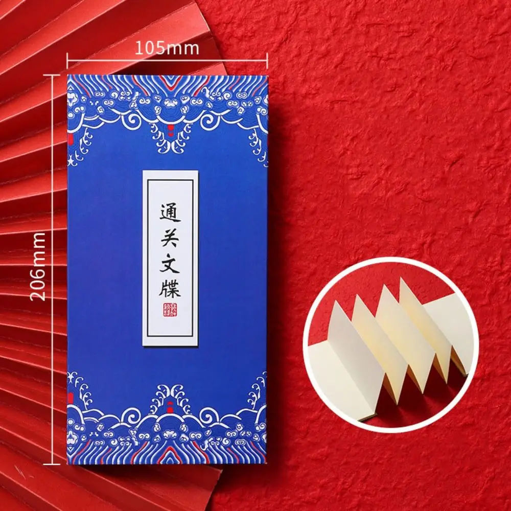 Collect Postmarks Folding Organ Notepad Blank Inner Page Chinese Style Diary Notepad Stationery Stamp Edition