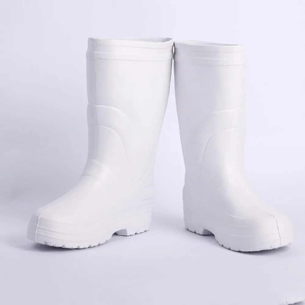 White Rain Shoes Men High Boots Winter Warmth Anti Slip Water Boots EVA Work Boots Mens Shoes Non Slip Shoes for Kitchen Work