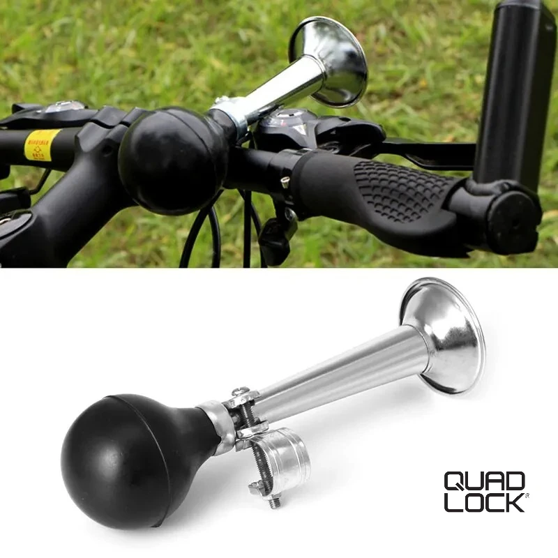

QUAD LOCK Bicycle Bike Cycling Retro Metal Air Horn Hooter Bell Bugle Trumpet Honking Bulb Wholesale Dropshipping
