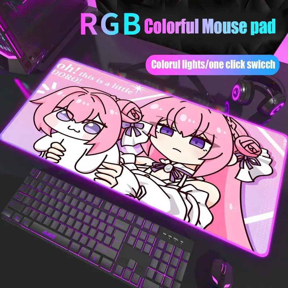 

Kawaii аниме Doro Dog коврик для мыши игровой Rgb настольный коврик подсветка светодиодный коврик для мыши аксессуары настольный коврик большой коврик для мыши с подсветкой