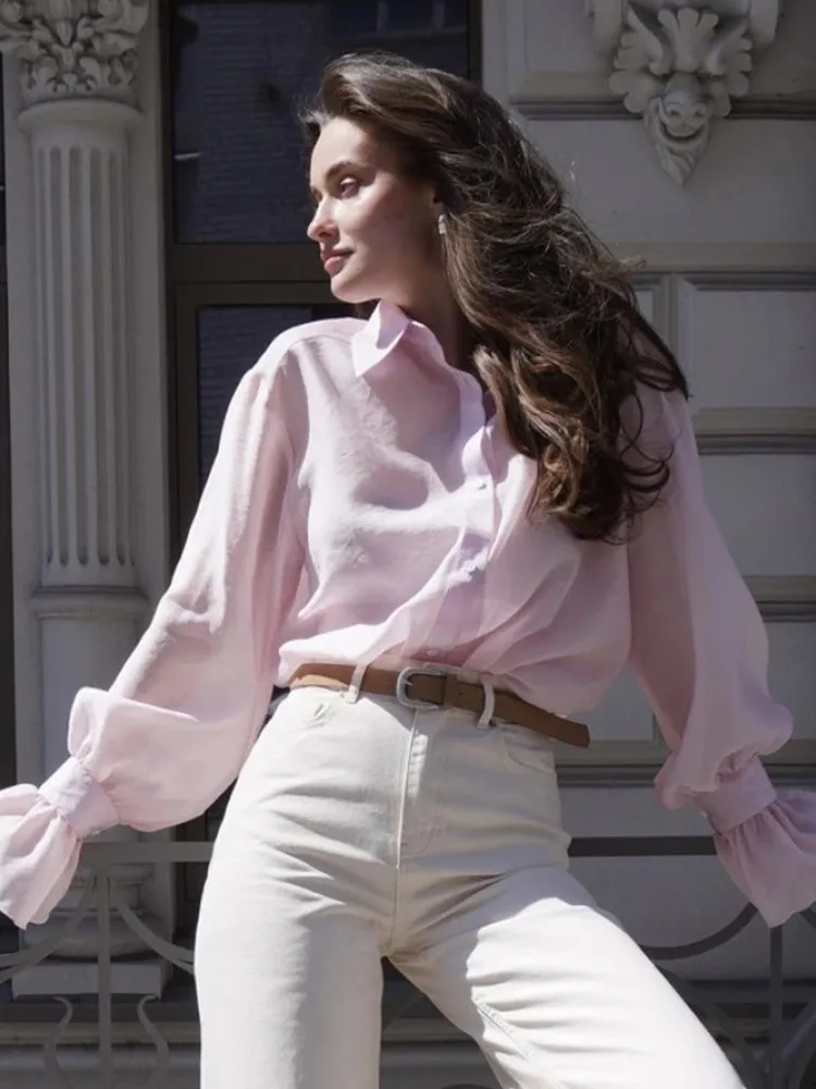 

New Women's Clothing Long Sleeve Shirt Loose Casual Top Solid Color All-match Simple Style Temperament Commuting Fashion Trendy