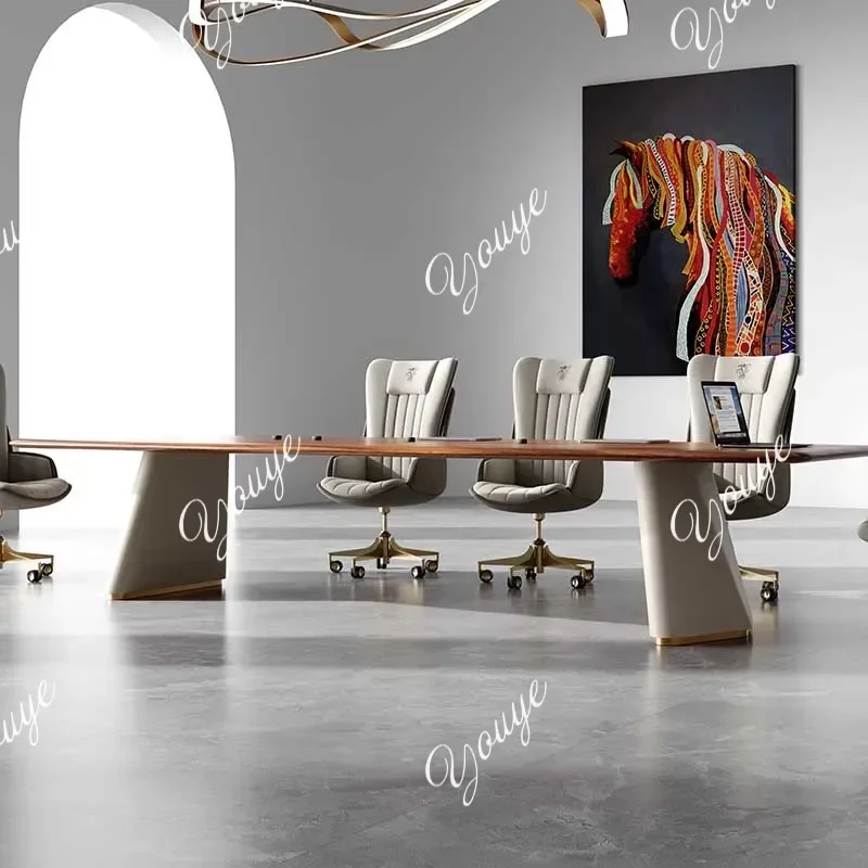 H-XM Modern Large Computer Table Office Luxury Wooden Coffee Desk Computer Table Gaming Home Writing Escritorio Oficina Furnitur