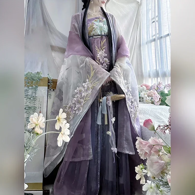 

Hanfu Dress Women Chinese Traditional Vintage Hanfu Folk Fairy Dress Tang Dynasty Ancient Dress Princess Dance Wear Cosplay