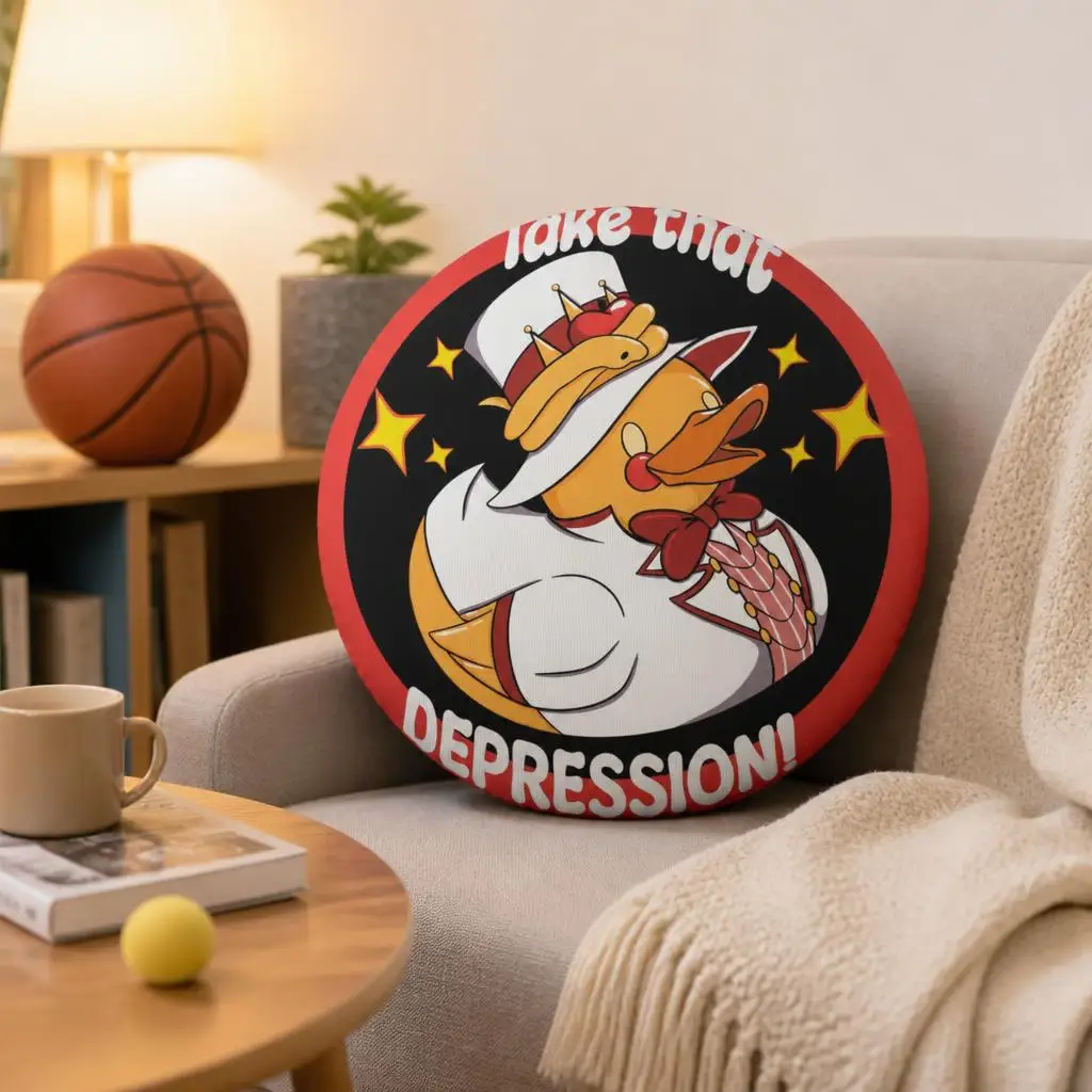 Lucifer Rubber Ducky Hazbined Hoteled Plush Pillow Cushion Irregular Stuffed Throw Pillow Home Decor Gift Sofa Bed Couch