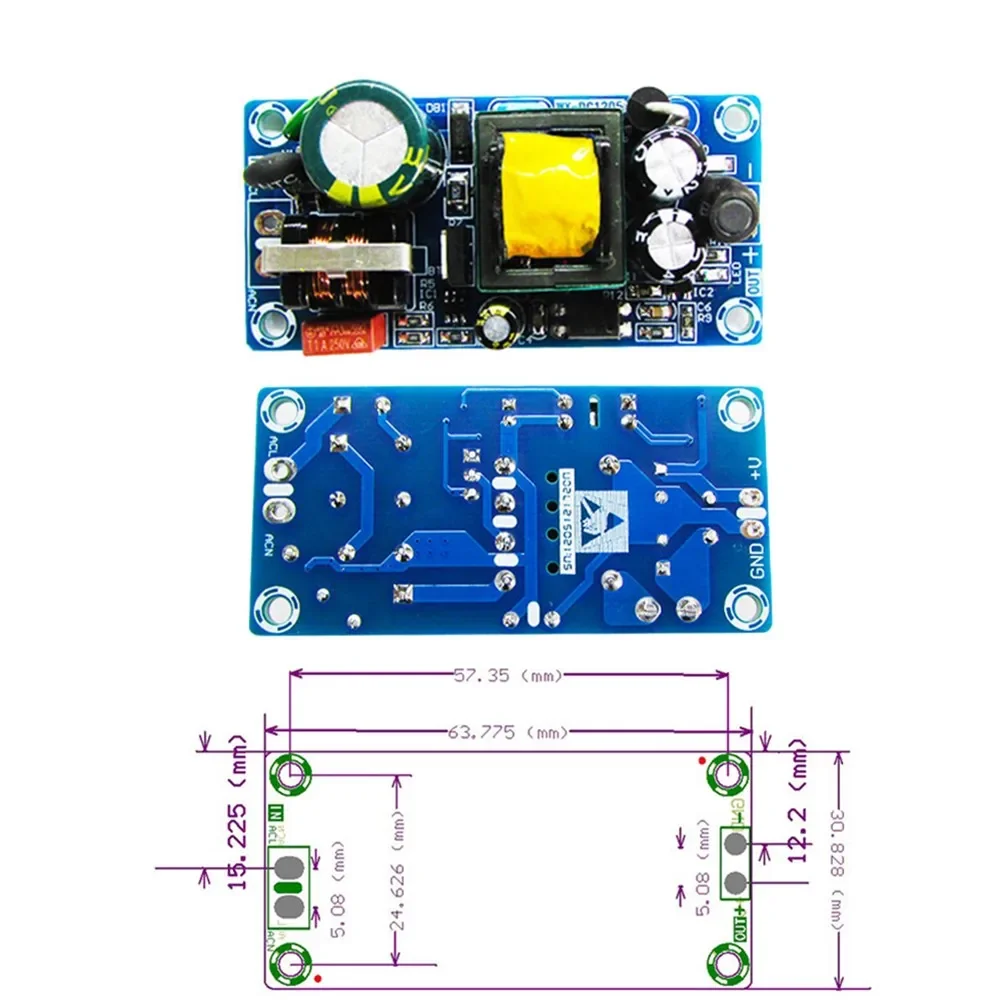 10pcs AC to DC Switching Power Supply Board Supply Module Overvoltage Overcurrent Circuit Protection