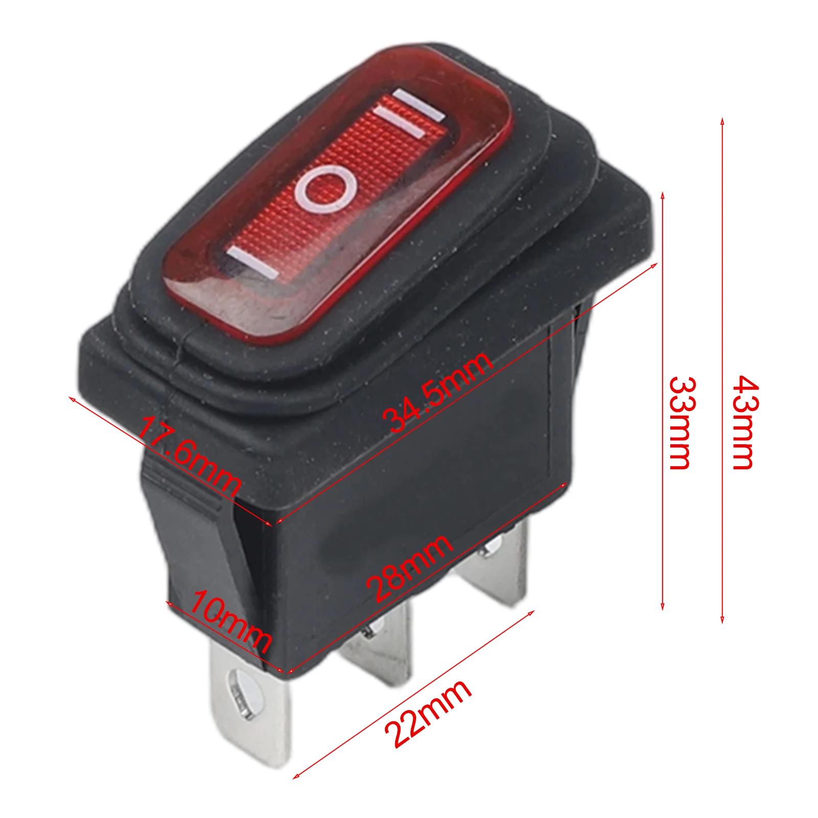

5PCS 30A Waterproof Rocker Switch On Off On SPDT Power For Car Boat Marine Electrical Equipment Industrial Supplies