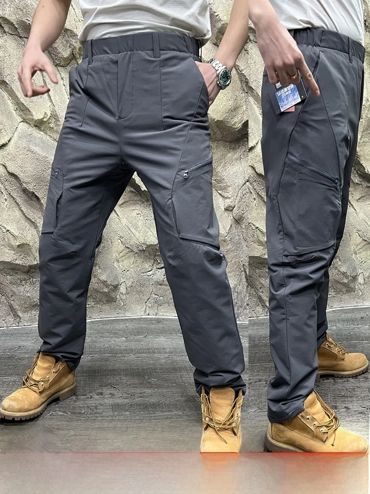 

Thiened водонепроницаемые пуховые тактические брюки легкие ветрозащитные теплые эластичные зимние мужские повседневные брюки для спорта на открытом воздухе