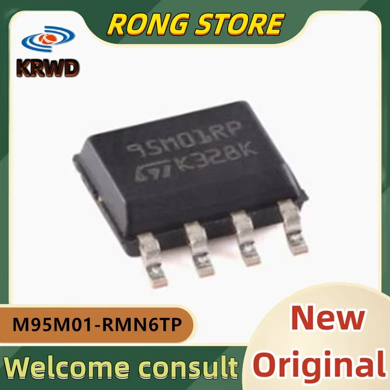 

5PCS 95M01RP New and Original Chip IC M95M01-RMN6TP SOP-8 1Mbit SPI Bus EEPROM chip with high speed clock