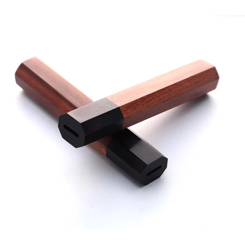 1pcs  Octagonal Handle for Kitchen Knife Handle Red Sandalwood bony Knife Handle view 6