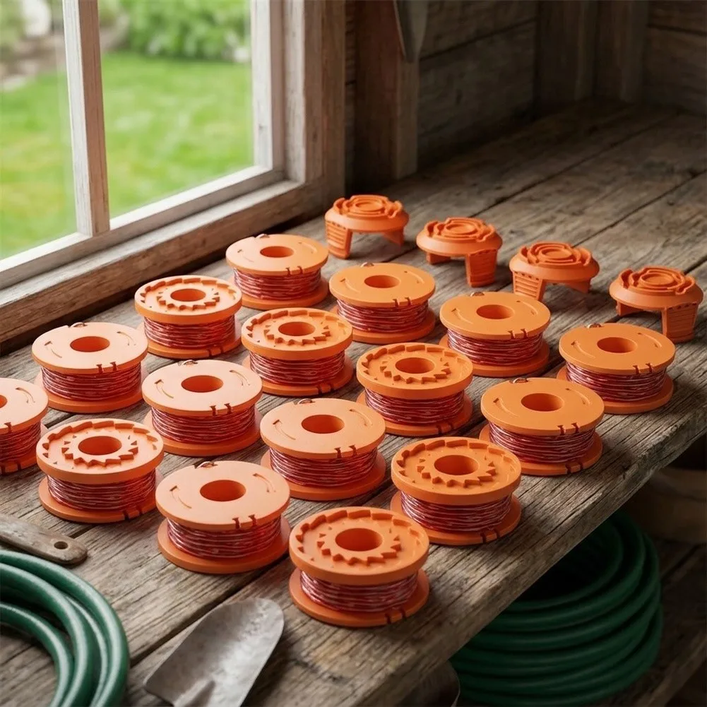 20 Pack For Grass Trimmer Replacement Spools for Easy Installation No Manual Winding Required Nylon Construction