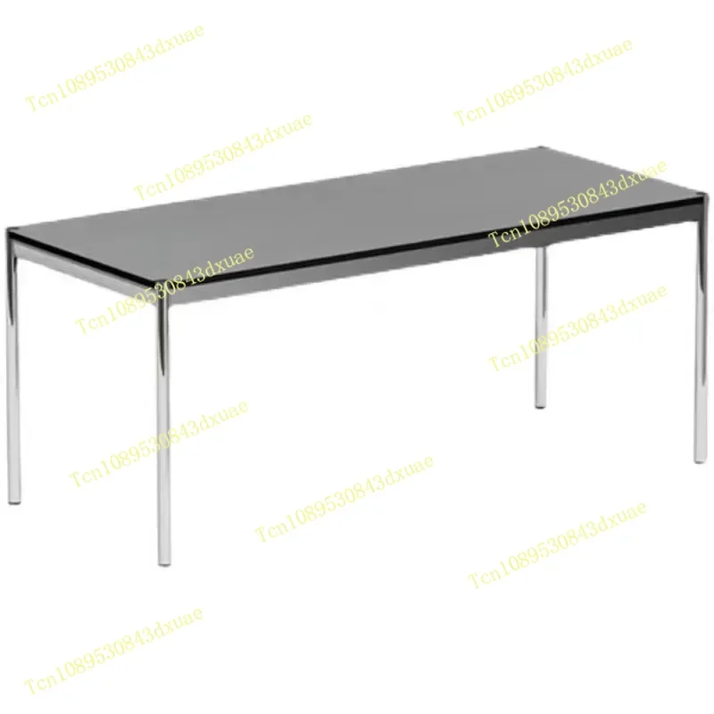 Medieval style office desk computer desk writing desk ins Bauhaus rectangular conference table stainless steel table legs