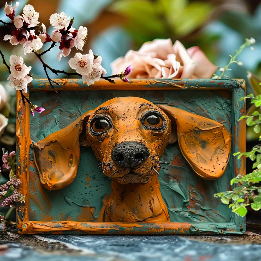 ダックスフント犬の面白い装飾プレート,壁の芸術,ビンテージスタイル,家庭,オフィス,ジム,母の日の贈り物