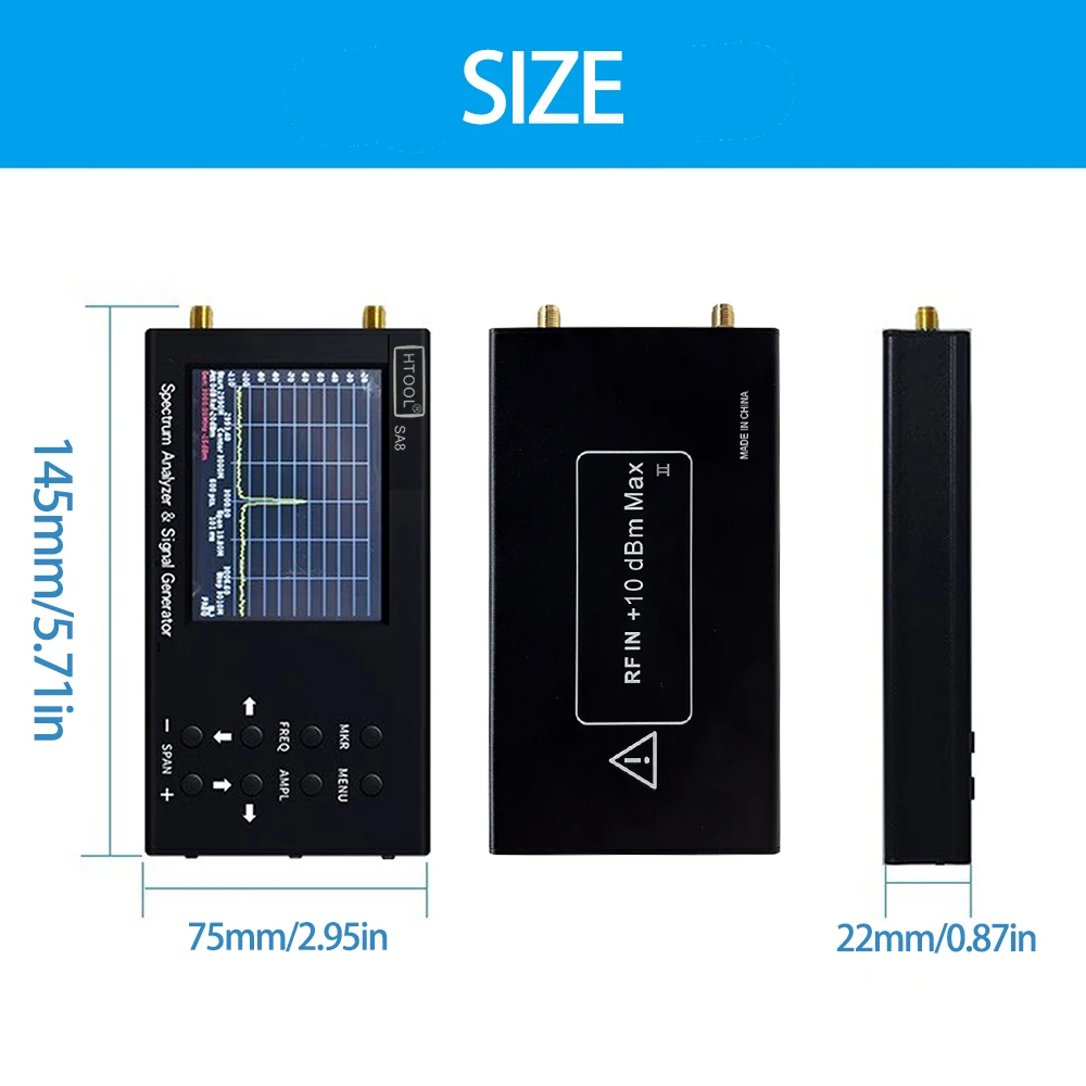 SA8 Spectrum Analyzer Signal Generator 35-6200MHz Portable Personalization Support Russian Continuously Updated Portable