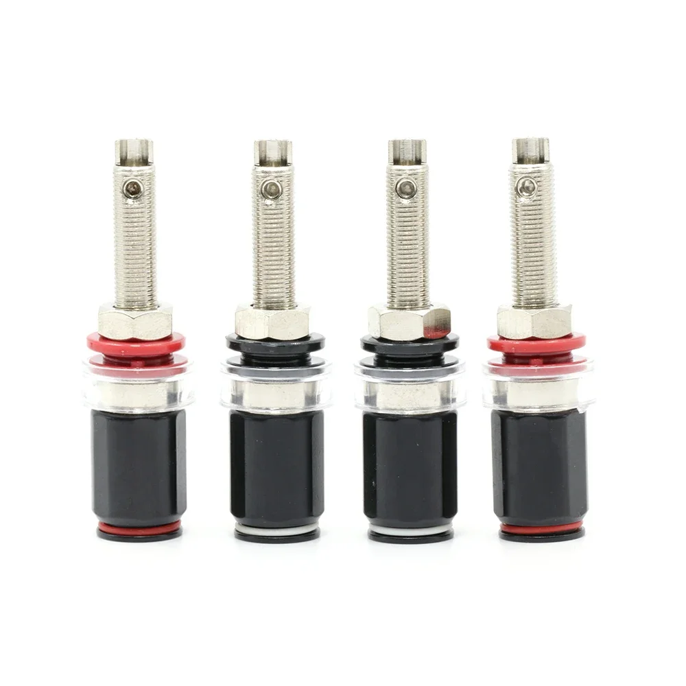 4Pcs BP1119 Gold/Rhodium Plated HIFI Amplifier Speaker Terminal Binding Post rear-stage solderless banana socket long