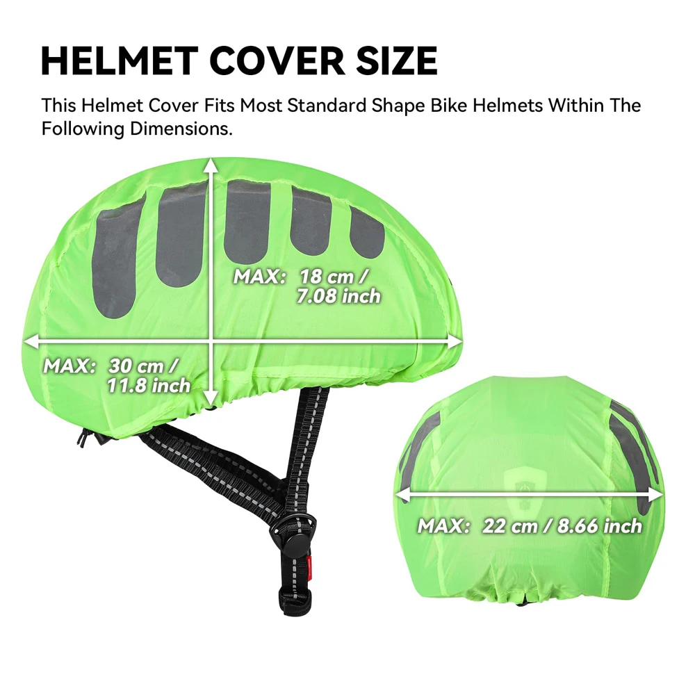 Bike Helmet Cover With Reflective Strip Waterproof Windproof High Visibility Bicycle Cycling Riding Gear Accessories