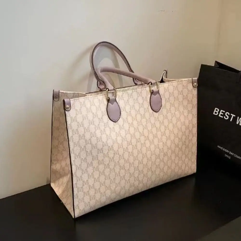 

Fashion Large Capacity Tote Bag Matte PU Leather Shoulder Bags Casual Handbags