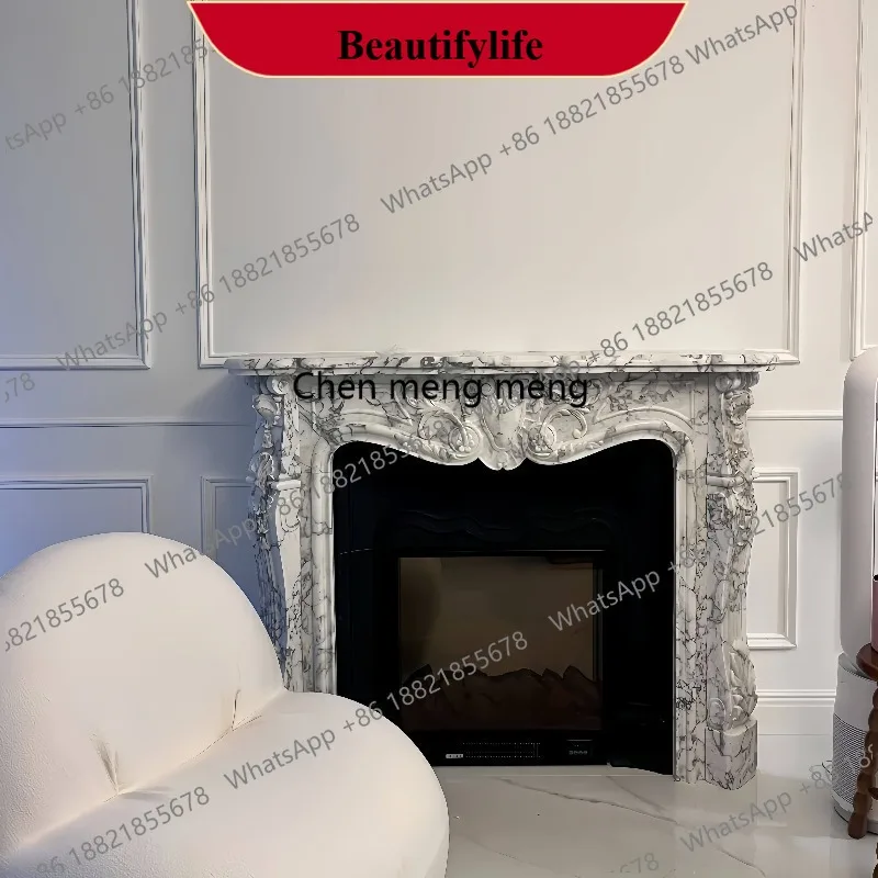 

YL Marble natural white flower French European carved heating decoration light luxury ornament