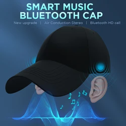 smart bluetooth bone conduction cap adjustable bluetooth cap wireless smart outdoor sports music baseball cap unisex