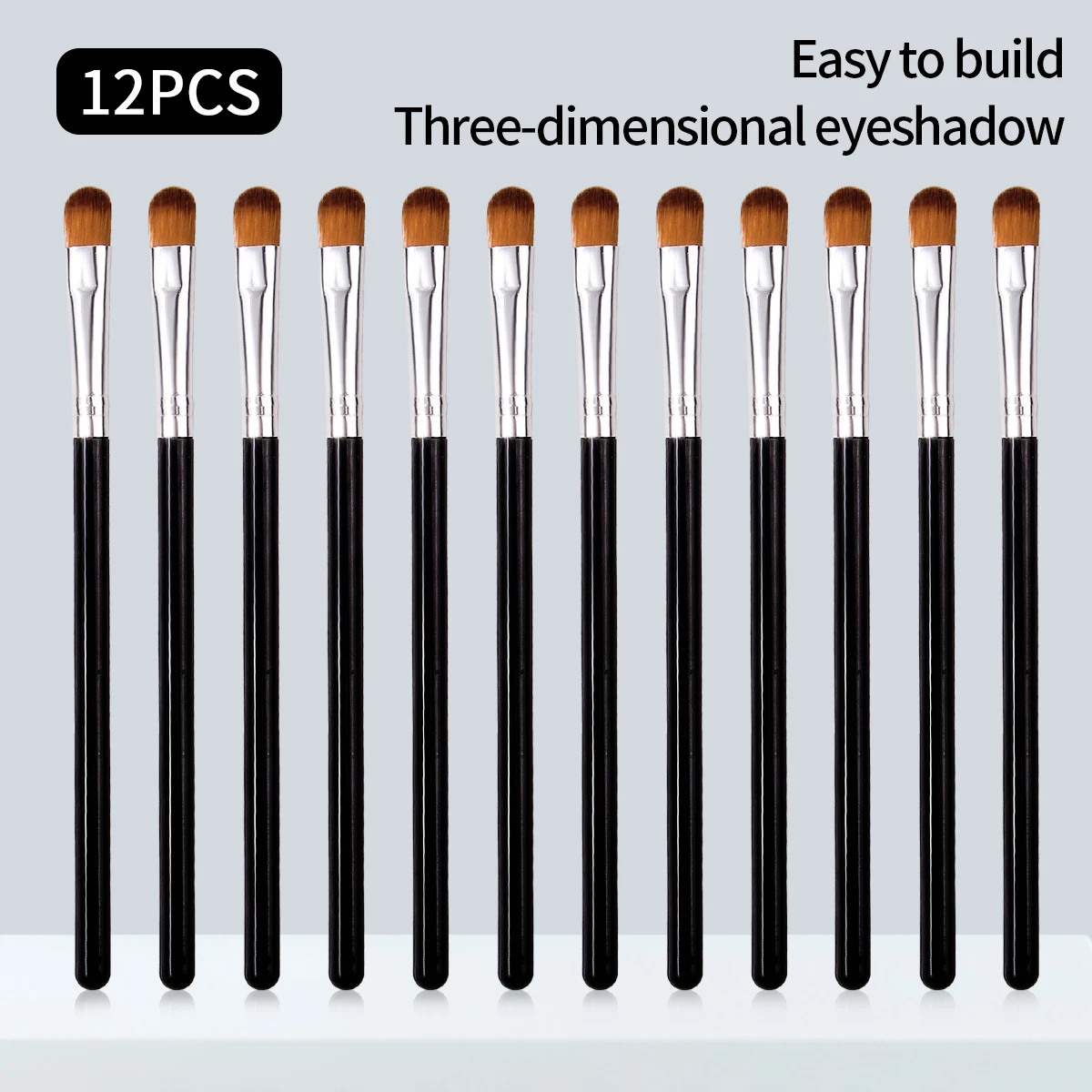 Pennello per ombretto morbido per principianti da 12 pezzi, pennello per sfumare gli occhi, pennello per sopracciglia, pennello per trucco occhi multifunzionale, strumenti di bellezza