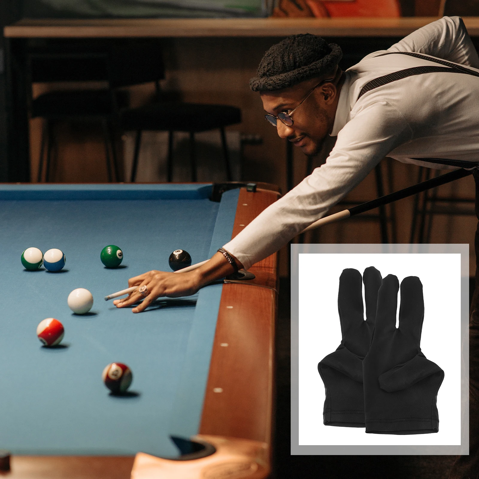 

12pcs 3 Finger Billiards Glove Breathable Snooker Cue Gloves for Men Women Right Left Hand Durable Pool Accessory