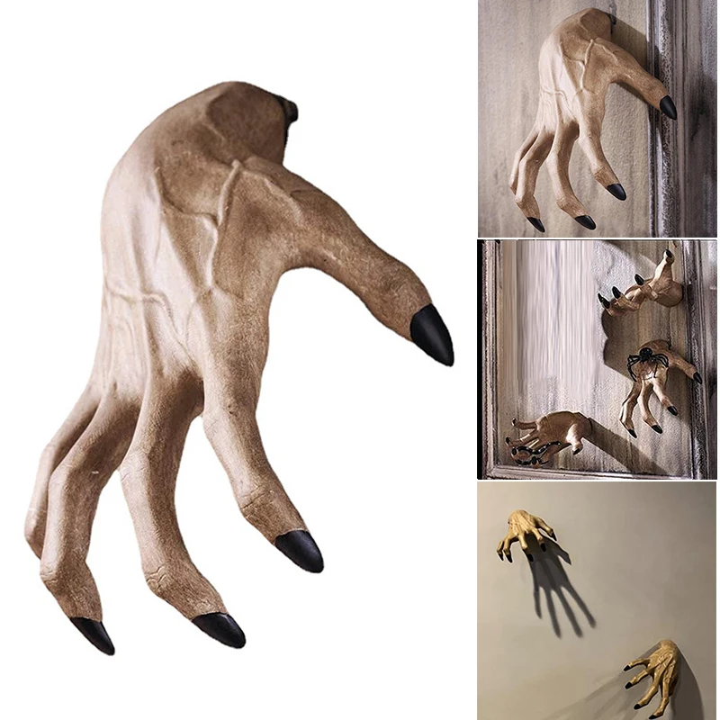 Simulation Witch Hand Horrible Resin Statue  Horror Hand Claw Pendant For Living Rooms Bedrooms Kitchens Basement