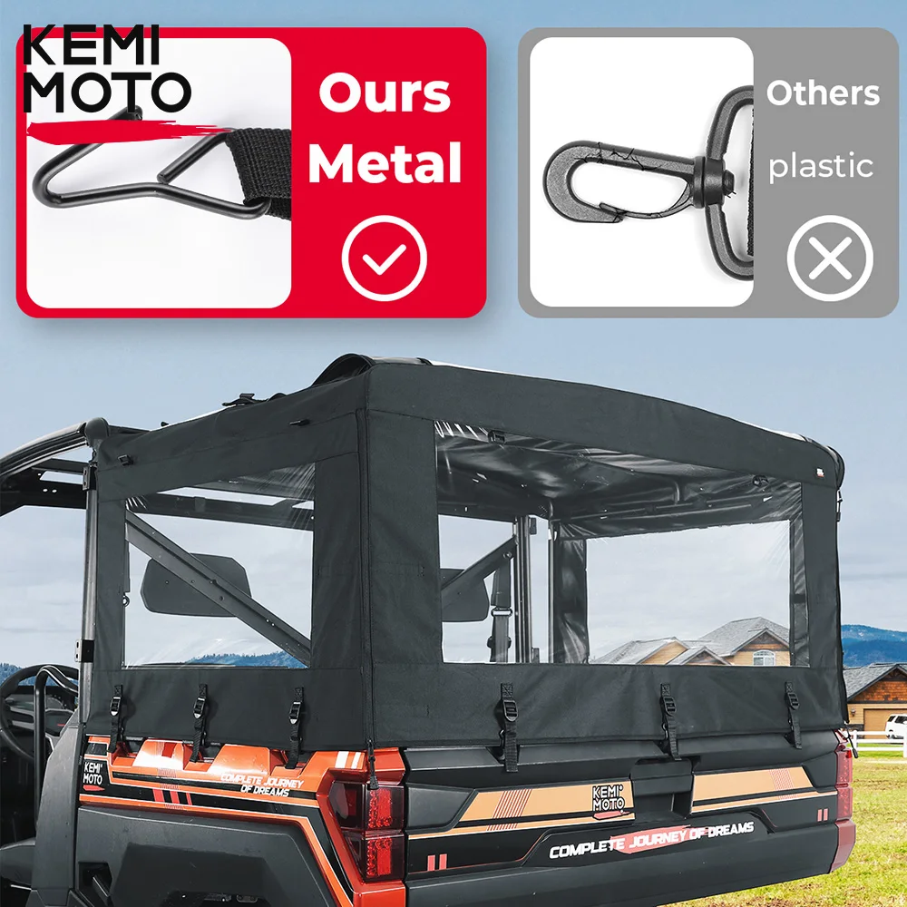 

Rear Camper Top Canvas Cover Compatible with Polaris Ranger 570 / XP 900/1000 / XP 1000 / Crew XP 1000 2013-2024 UTV Accessories