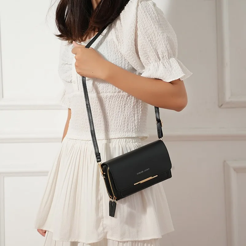 Damen Lange Geldbörse Koreanische Version Umhängetasche Doppelreißverschluss Große Kapazität Clutch-Tasche Schulter-Handtasche Damen Handytasche – Detail 25