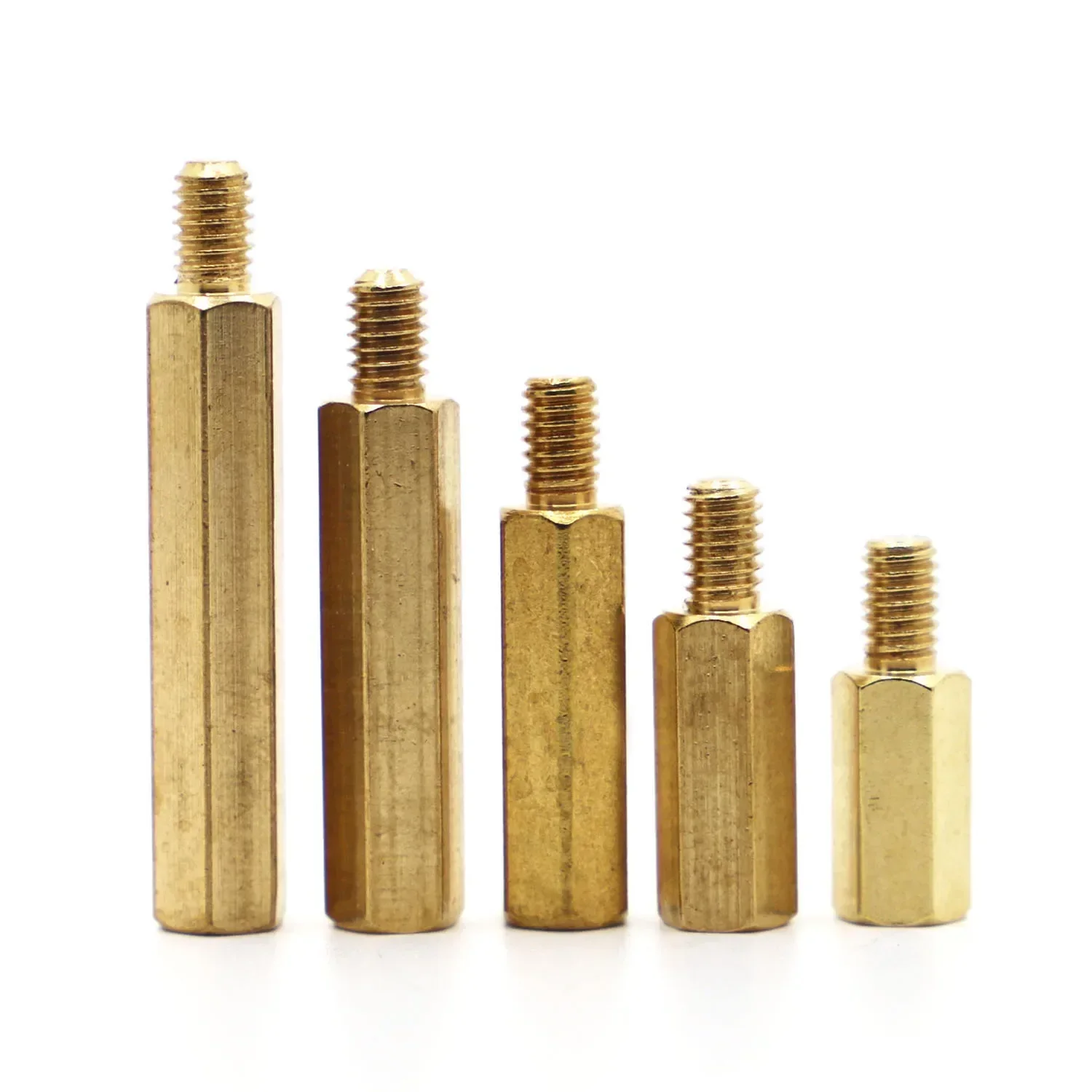 10PCS Brass Pillars Standoff Circuit Spacer PCB Board Nut Screws Hex Round Single Cylinder Hexagon Pillar M2.5 M3 M4