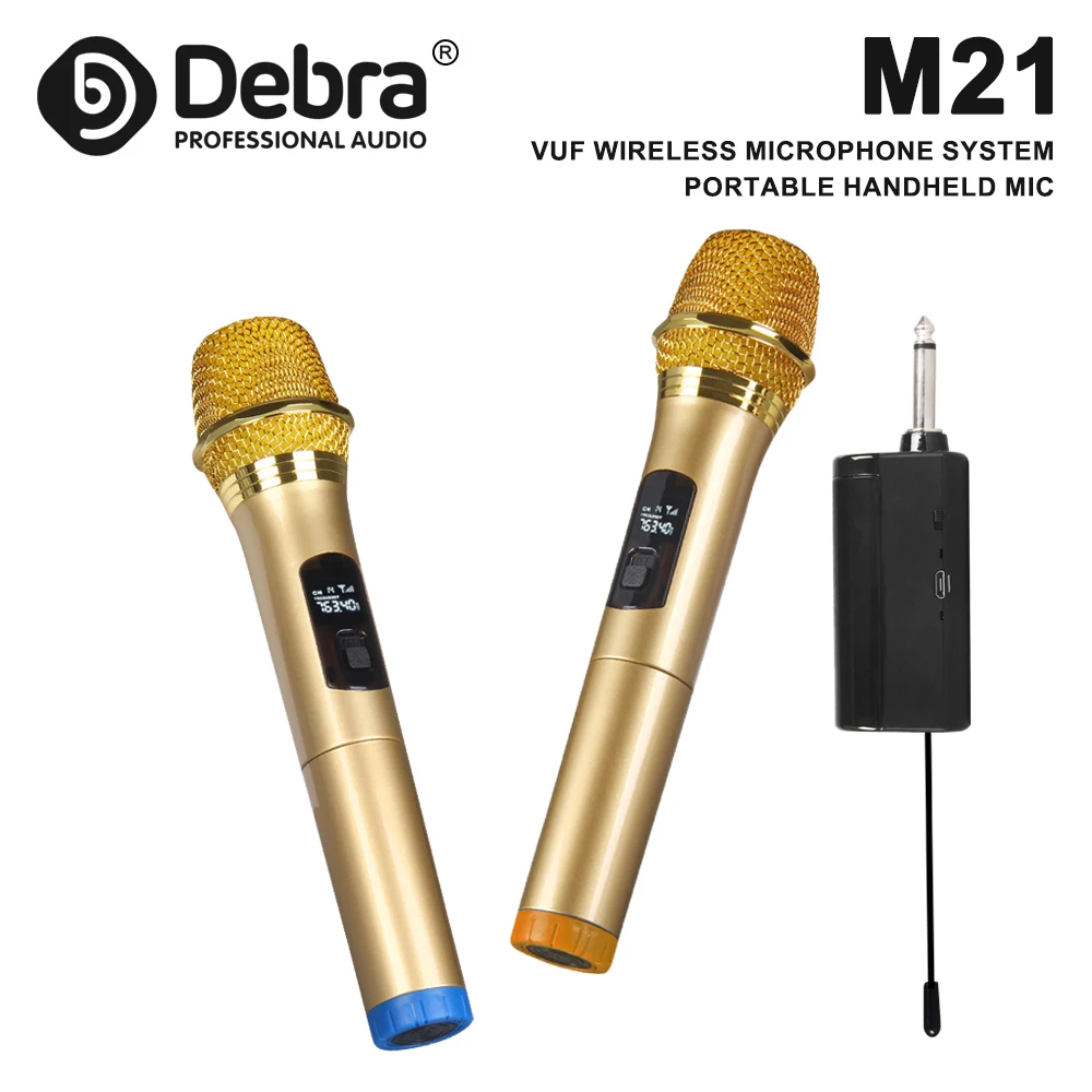 

M21 Wireless Handheld Microphone, 2-channel Karaoke System Handheld Microphone, for house parties, stage performances, churches