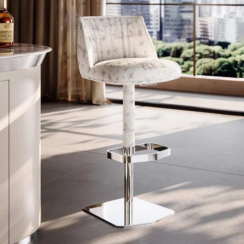 Office Reception Desks Bar Chairs Nordic Wishbone Modern Vanity Bar Stools Adjustable Hairdressing Bancos De Bar Salon Furniture