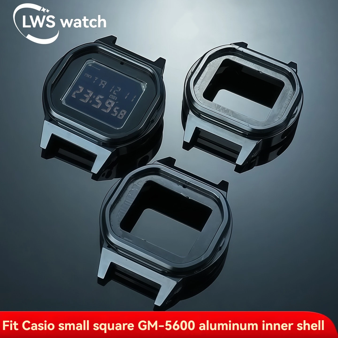

Внутренний корпус из алюминиевого сплава для часов GM-5600 для Casio 3229, сменный корпус GM5600, безель с механизмом, внутренний корпус, аксессуары для часов