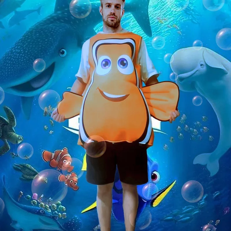 

Хэллоуин Немо Клоунфи костюм животного под морем мобилизация Cosite Sponge Play женский этнический сценический костюм
